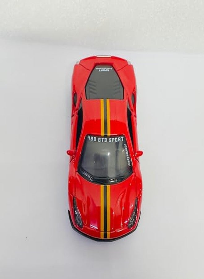 AUTO MT سيارة صغيرة حمراء من طراز AUTO MT، سيارة انزلاقية مع قاعدة لاصقة، مصنوعة من سبيكة معدنية، لتزيين لوحة القيادة، نموذج سيارة رياضية صغيرة للزينة، قطعة واحدة - Image 5